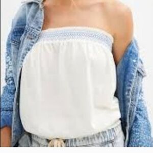 Anthropologie Tube Top Linen Cotton M